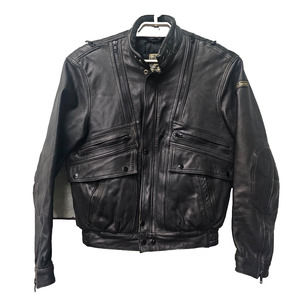 Vintage Hein Gericke German Leather Motorcycle Jacket S 36 1980s Biker Punk Goth